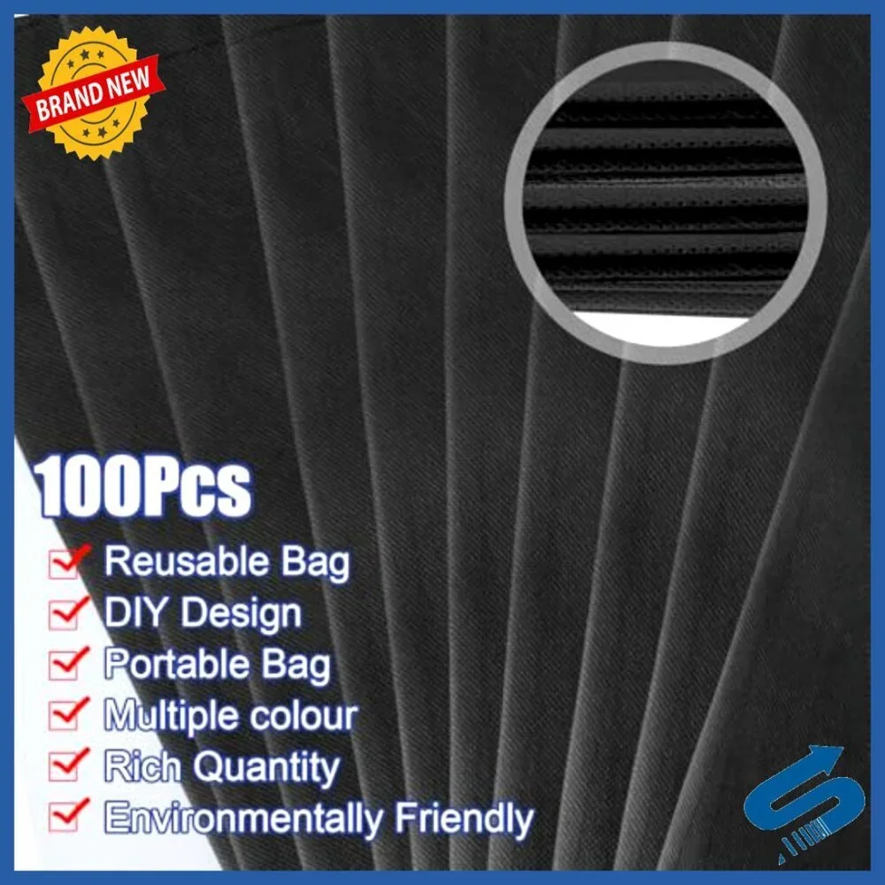 Reusable Fabric Tote Bags Bulk Set Multipurpose Canvas Storage Shopping